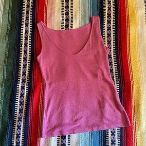 Beautiful V-neck pink Michael Stars sleeveless top. Cotton blend.